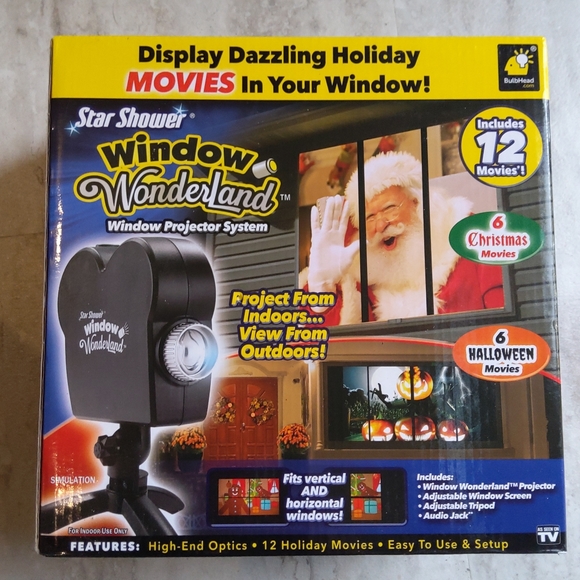 Star Shower® Window Wonderland™ Holiday Decor Projector NIB - Picture 1 of 10